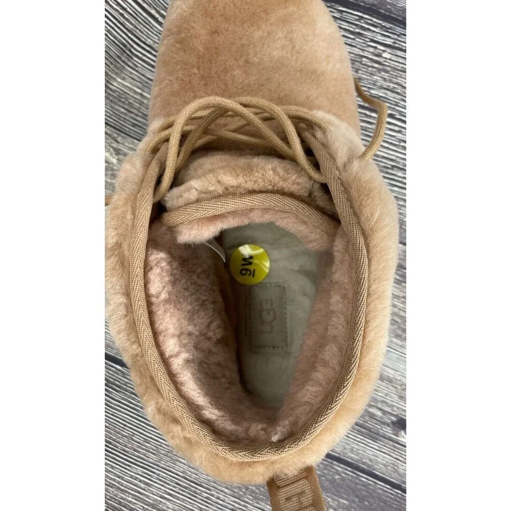 NEW UGG Neumel Cozy Sheepskin Ankle Chukka Boots Chestnut Brown Mens Size 9